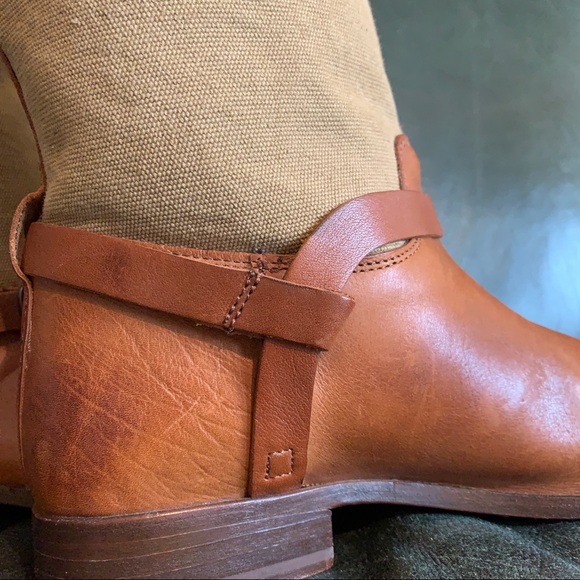 Frye Leather Canvas lower calf boots. No spots 8.5 - Picture 5 of 6